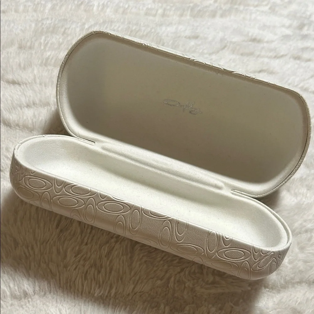 Embossed White Oakley Sunglasses Case